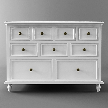 Elegant V-Ray Chest of Drawers 3D model image 1 