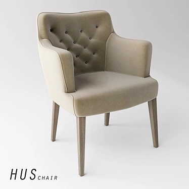 Plush Greenwood Chair 3D model image 1 