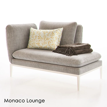 Monaco Chaise Lounge  Elegant and Inviting 3D model image 1 
