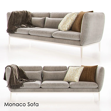 Elegant Monaco Sofa - Stunning Design 3D model image 1 