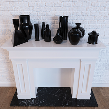 Elegant Hearth & Vase Ensemble 3D model image 1 