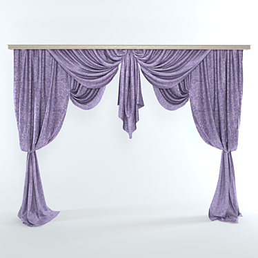 Timeless Elegance: Classic Curtain 3D model image 1 