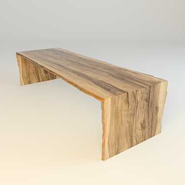 Wooden Edging Board Table 3D model image 1 