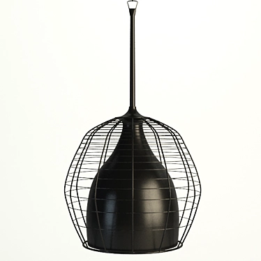 Elegant Cage Pendant Light 3D model image 1 