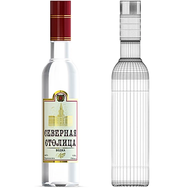 Elegant Vodka Bottle: A Classy Choice 3D model image 1 