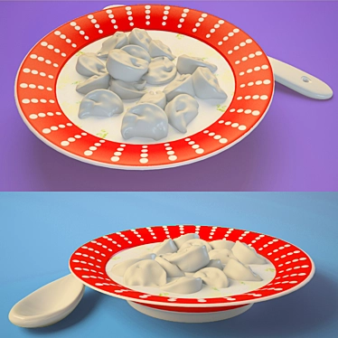 Sour Cream Dumplings 3D model image 1 