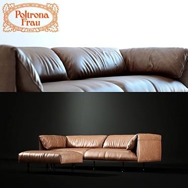 Elegant Leather Sofa - Poltronfrau 3D model image 1 