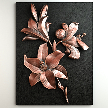 Elegant Lily Crafting Ornament 3D model image 1 