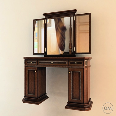 Bristol Dressing Table: Elegant and Space-Saving 3D model image 1 