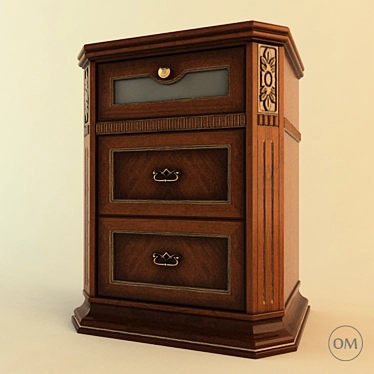 Classic Bristol Bedside Table 3D model image 1 