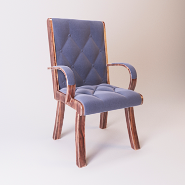 Elegant Upholstered Dining Chair 3D model image 1 