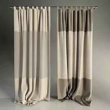 Hinged Curtain Elegance 3D model image 1 