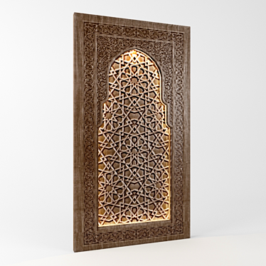 Authentic Arabic Wood Decor 3D model image 1 