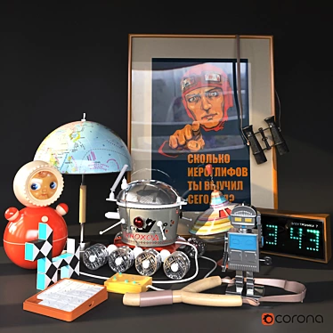 Vintage Soviet Toys 3D model image 1 