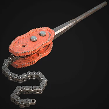 Compact Pipe Key Chain 3D model image 1 