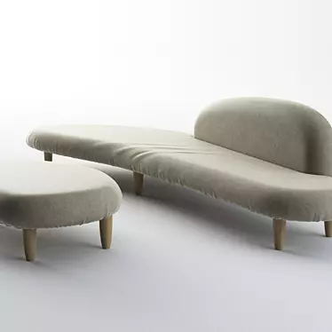 Elegant Vitra Freeform Sofa 3D model image 1 