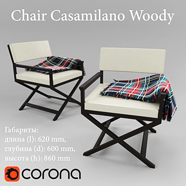 Title: Italian Leather Armchair: Woody 3D model image 1 