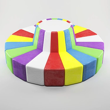 Kids' Round Waiting Seat 3D model image 1 