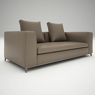 Italian Leather Sofa: B&B ITALIA MICHEL CLUB 3D model image 1 