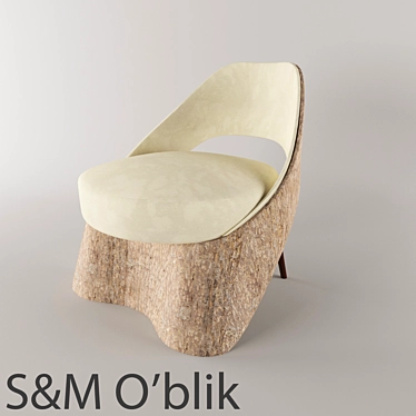 Elegant Oblik Chair - Sawayamoroni 3D model image 1 