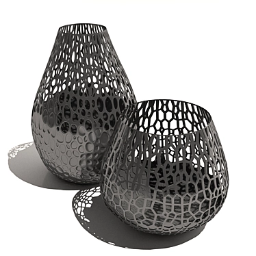 Silver Ceramic Vase 3D model image 1 