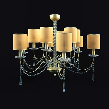 Elegant Spanish Chandelier 3D model image 1 