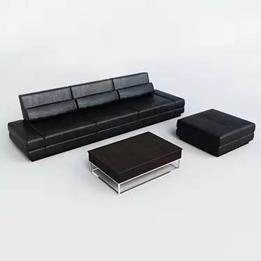 Modern 3-Seater Sofa 3D model image 1 