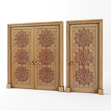 Arabic Islamic Doors: Exquisite Elegance 3D model image 1 