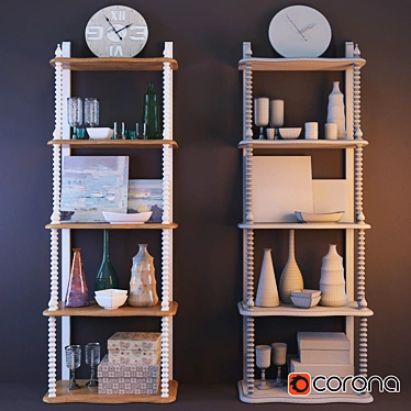 Modular Bookshelf 3D model image 1 