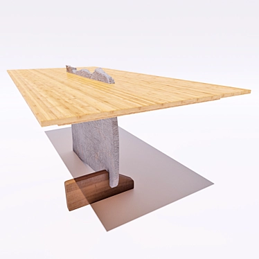 Rustic Stol Mountain Table 3D model image 1 