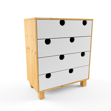 Rustic Pine Chest 3D model image 1 