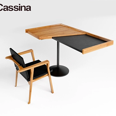 Cassina 832 LUISA + 840 STADERA: Sleek & Stylish Dining Set 3D model image 1 