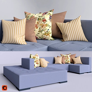 Corona-Ready Sofa 3D model image 1 
