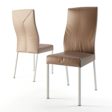 Genuine Leather Iva Dining Chair 3D model image 1 