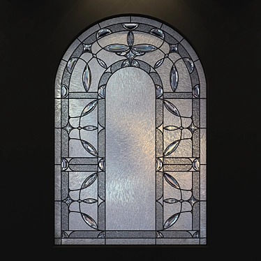 Archway Stained Glass: Elegant Window Décor 3D model image 1 