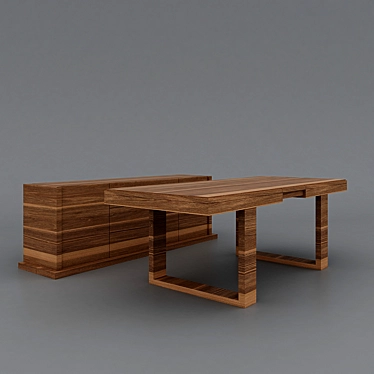 Opiom Table & Console Set 3D model image 1 