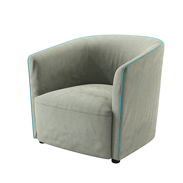 Modern Minimalist Armchair 3D model image 1 