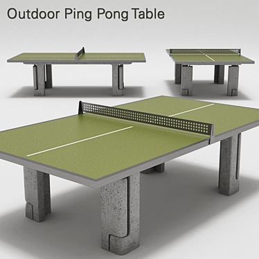 All-Weather Ping Pong Table 3D model image 1 