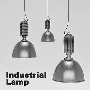 Rustic Industrial Lamp 3D model image 1 