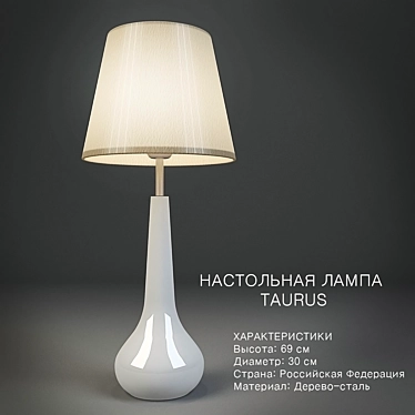 Minimalist Desk Lamp TAURUS 3D model image 1 