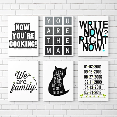 Kitchen Quote Print - Cooking Gift 3D model image 1 