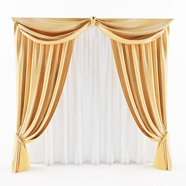 Timeless Elegance: Classic Curtains 3D model image 1 