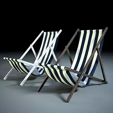 Mod 02 Deck Chair: Vibrant and Stylish 3D model image 1 