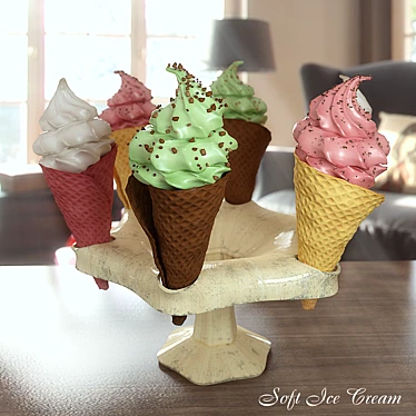 Smooth Serve Liquid Ice Cream Stand 3D model image 1 