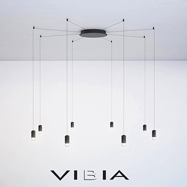 VIBIA WIREFLOW 0355: Modern Modular Ceiling Light 3D model image 1 