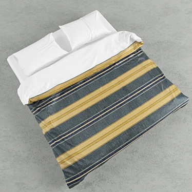 Luxury Linen Bed Sheets 3D model image 1 