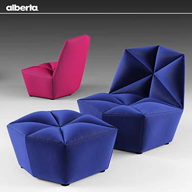 Alberta Black Armchair 3D model image 1 