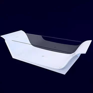 Elegant Glass Bathtub Chaise 3D model image 1 
