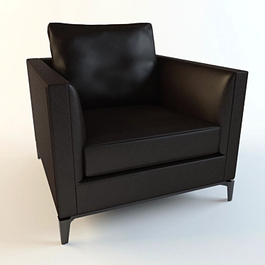 Luxury Leather Minotti Andersen Armchair 3D model image 1 
