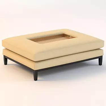 Versatile Ottoman: Tray-Topped Beauty 3D model image 1 